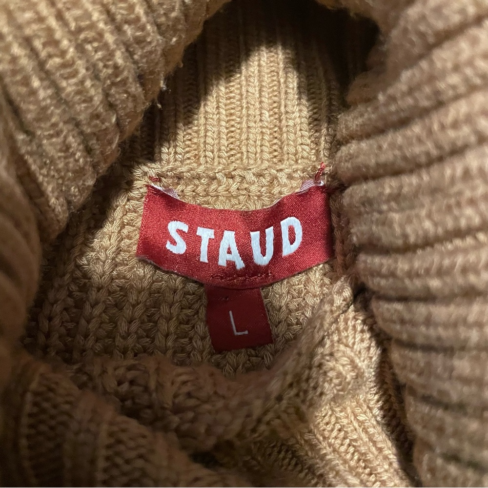 Staud Benny Roll Neck sweater L Classic designer preppy‎ minimalist turtleneck - Picture 5 of 6